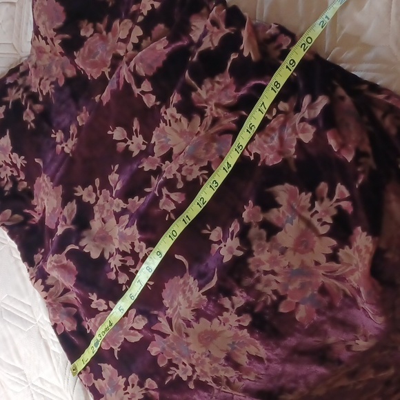 Lulu's Red Wine Floral Burnout Velvet Stapless Maxi Dress - Picture 7 of 12